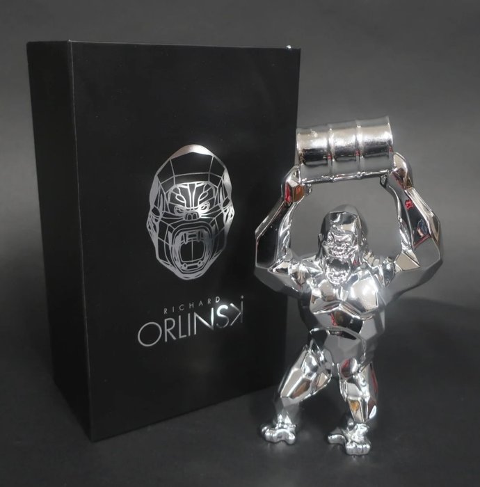 Richard Orlinski (1966) - Kong Oil Baril Silver Spirit Edition