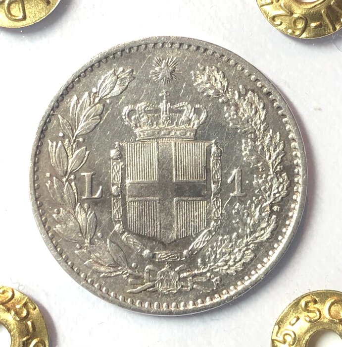 Italien, Kongerig Umberto I. 1 Lira 1886  (Ingen mindstepris)