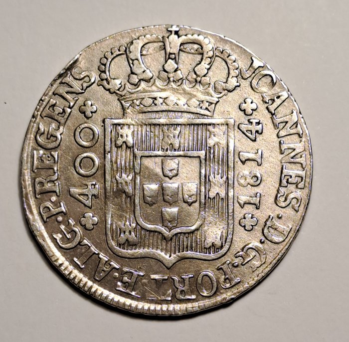 Portugal. D. João Príncipe Regente (1799-1816). Cruzado Novo (480 Reis) 1814  (Ingen mindstepris)