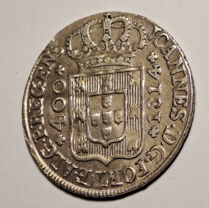 Portugal. D. João Príncipe Regente (1799-1816). Cruzado Novo (480 Reis) 1814  (Ingen mindstepris)