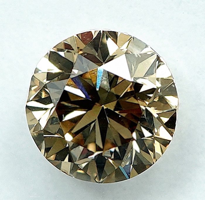 1 pcs Diamant  (Naturfarvet)  - 1.01 ct - Fancy Brunlig Gul - SI1 - International Gemological Institute (IGI)