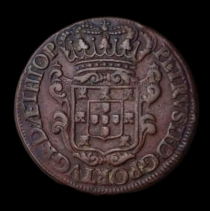 Portugisisk Angola. D. Pedro II (1683-1706). XX Réis 1698 - PPPP - Escassa