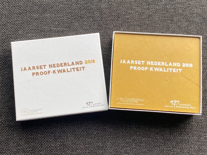 Holland. Proof Set 2018 "Den Haag" (incl. 2 Euro "Koning Willem-Alexander" partieel verguld)  (Ingen mindstepris)