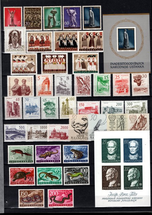 Jugoslavien 1961/1991 - omfattende samling af Jugoslavien 1961-1991 i suveræn mnh kvalitet med cv på 1234 euro - michel 2021 year-952/2519