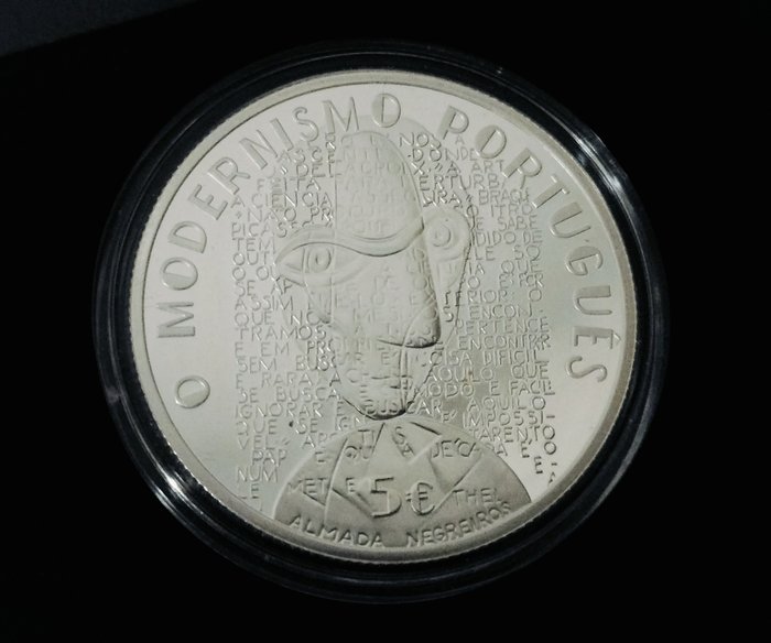 Portugal. 5 Euro 2016 "O modernismo Portugués" Proof  (Ingen mindstepris)