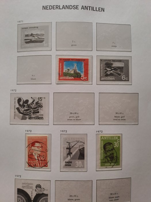 Hollandske Antiller 1970/2009 - Samling i Davo de Luxe del 4 med cover.