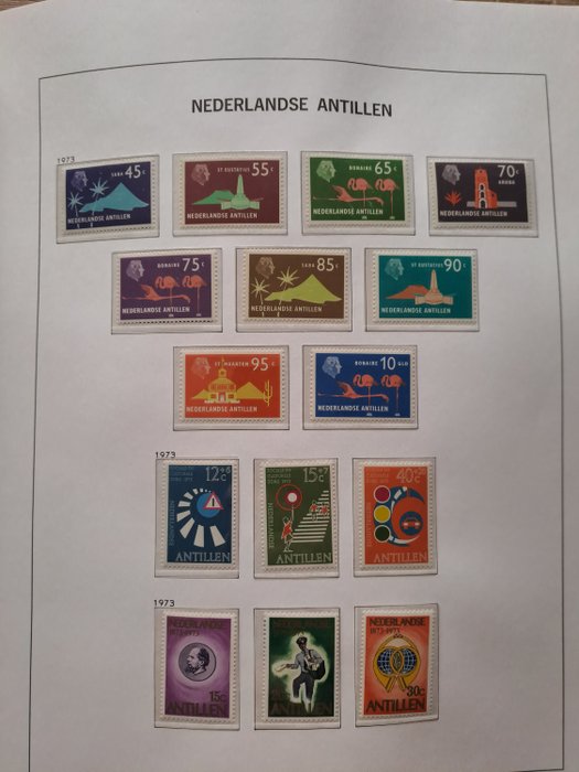 Hollandske Antiller 1970/2009 - Samling i Davo de Luxe del 4 med cover.