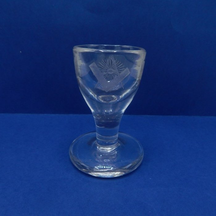 Drikke service - Glas - Antik frimurerglas