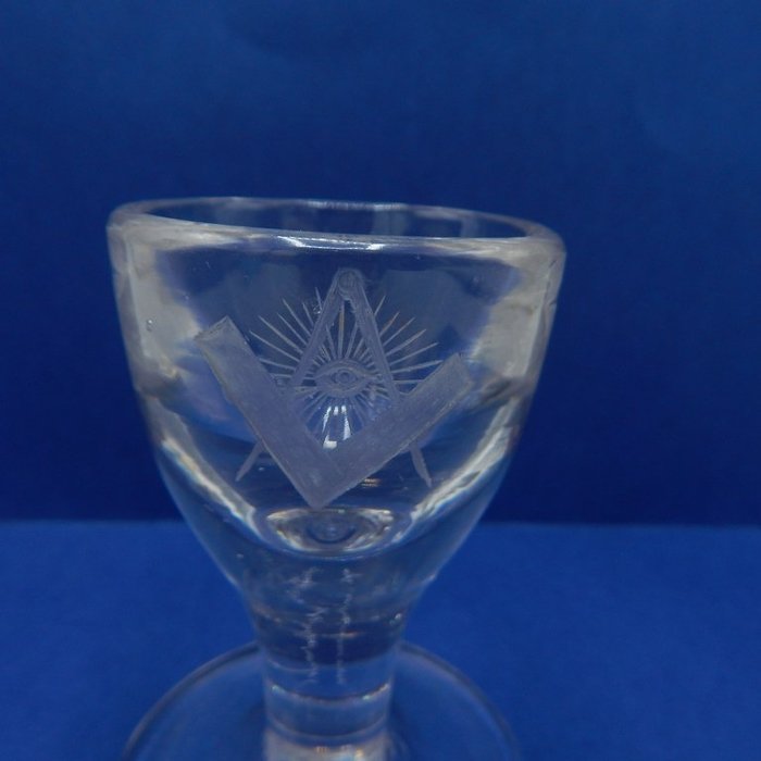 Drikke service - Glas - Antik frimurerglas