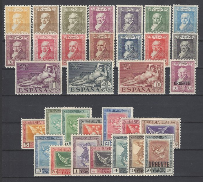 Spanien 1930 - Goya post og luft - edifil 499/516 + 517/530