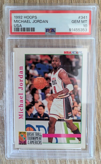 1992 Hoops USA Michael Jordan #341 PSA 10 - 1 Graded card