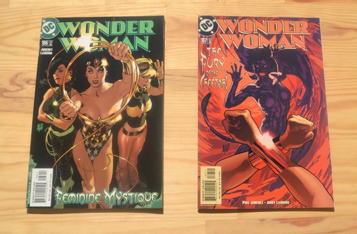 Wonder Woman 184-188 - Cover art by Adam Hughes - 5 Comic - Første udgave - 2002/2003