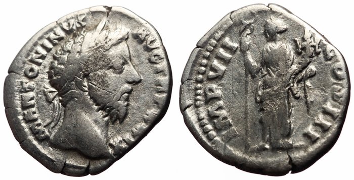 Romarriket. Marcus Aurelius (AD 161-180). Denarius Unpublished and unique!