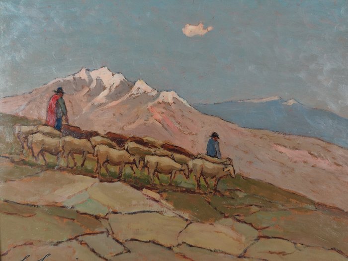 Giovanni Lomi (1889-1969) - Pascolo abruzzese