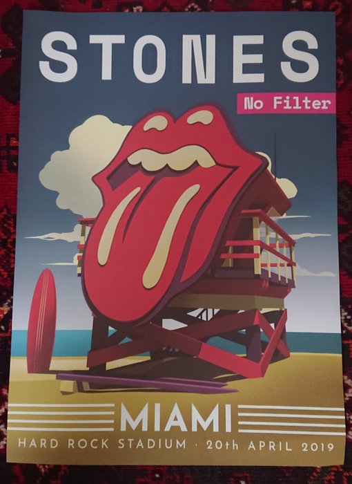 Anonymous - Rolling Stones concierto Miami 2019 cartel original - 2010‹erne