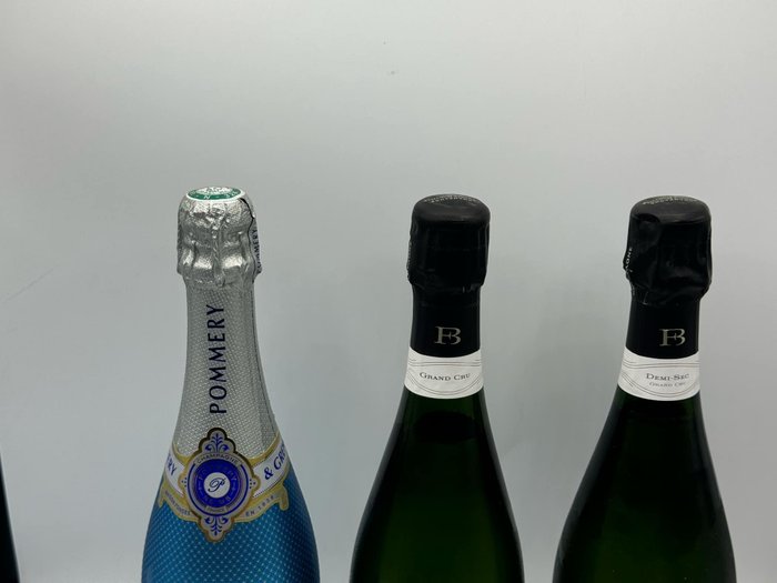 Franck Bonville, Pommery, Pommery, Sur Glace Royal Blue Sky and Franck Bonville Grand Cru Blanc de Blancs Demi-Sec x2 - Champagne - 3 Flasker (0,75 L)