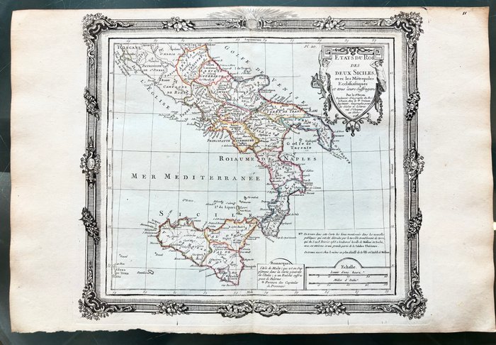 Italien - Sicile, Calabre, Pouilles; Louis-Charles DESNOS - Etats du Roi des Deux-Siciles - 1781-1800