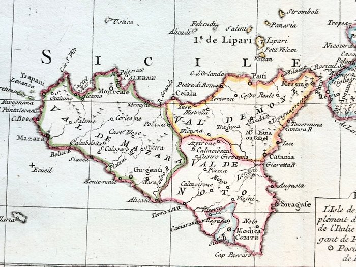 Italien - Sicile, Calabre, Pouilles; Louis-Charles DESNOS - Etats du Roi des Deux-Siciles - 1781-1800