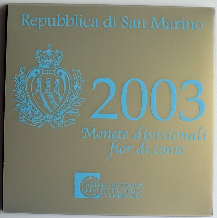 San Marino Year Set (FDC) 2003 (incl 5 Euro Sondermünze)  (Ingen mindstepris)