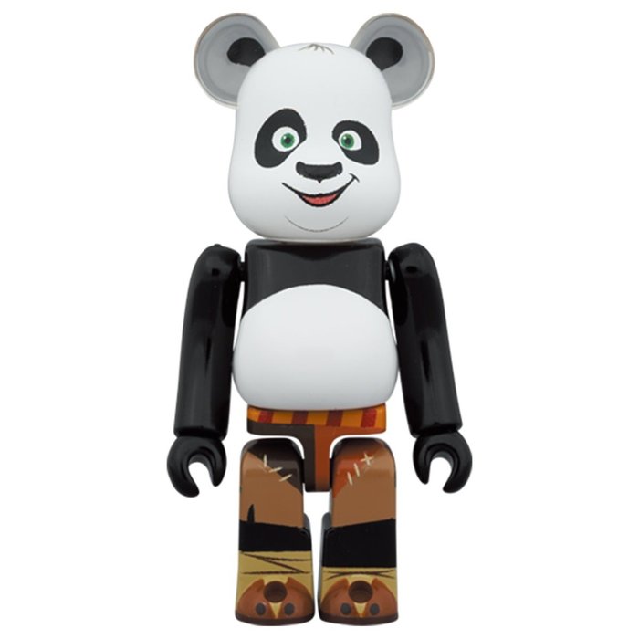 Medicom Toy Be@rbrick - 400%  100% Bearbrick Set - Po (Kung Fu Panda)