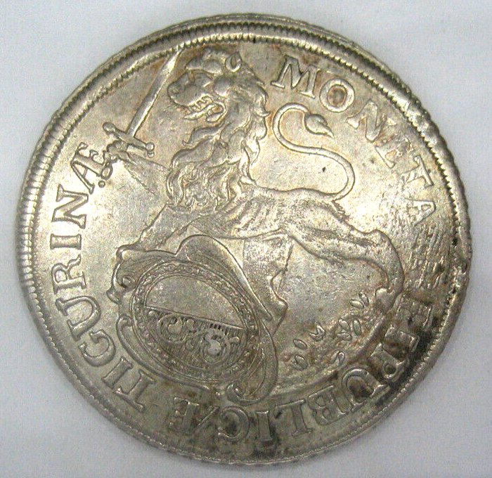 Schweiz. Taler 1745 variant with legend. Zurich - rare-