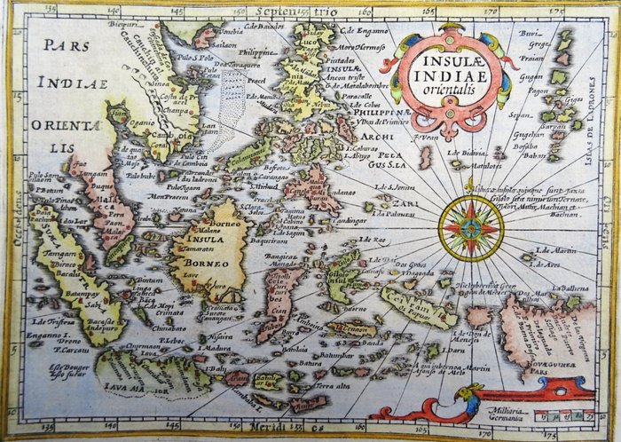 Asien - Filippinerne / Indonesien / Malaysia / Singapore / Marianerne / Ny Guinea / Vietnam; Hondius / Mercator / Janssonius - Insulae Indiae orientalis - 1601-1620