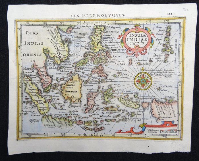 Asien - Filippinerne / Indonesien / Malaysia / Singapore / Marianerne / Ny Guinea / Vietnam; Hondius / Mercator / Janssonius - Insulae Indiae orientalis - 1601-1620