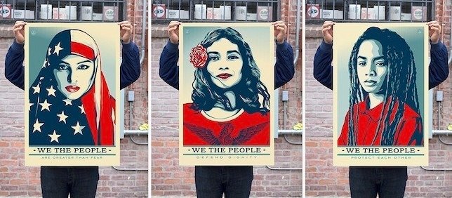 Shepard Fairey (OBEY) (1970) - 3 prints We the People campaign