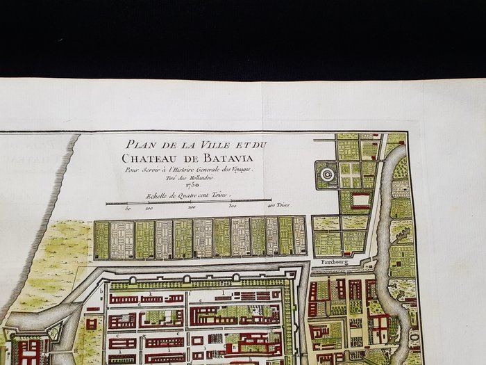 Asien - Indonesien, Jacarta, Java, Batavia; La Haye / P. de Hondt / J.N. Bellin - Plan de la Ville et du Chateau de Batavia - 1721-1750