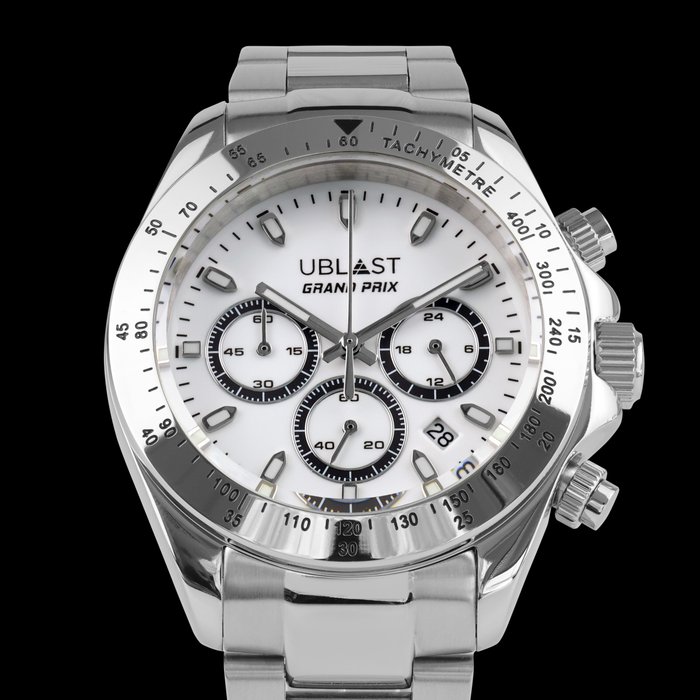 Ublast - " NO RESERVE PRICE " Grand Prix Chronograph - REF.UBGP39WH - Ingen mindstepris - Mænd - Ny