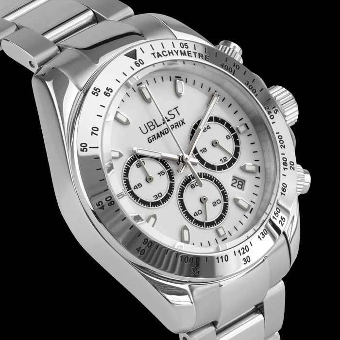 Ublast - " NO RESERVE PRICE " Grand Prix Chronograph - REF.UBGP39WH - Ingen mindstepris - Mænd - Ny