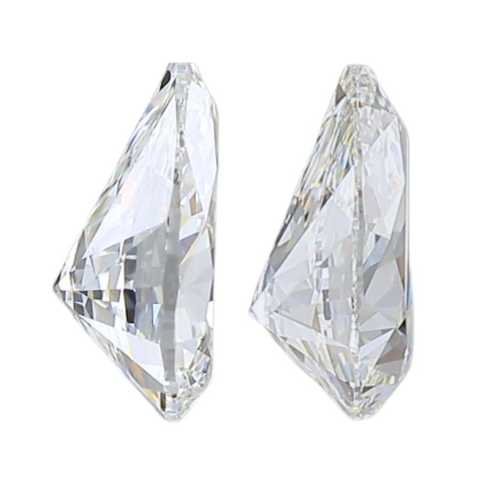 2 pcs Diamant  (Natur)  - 1.40 ct - Pære - G, H - VVS2 - Gemological Institute of America (GIA)