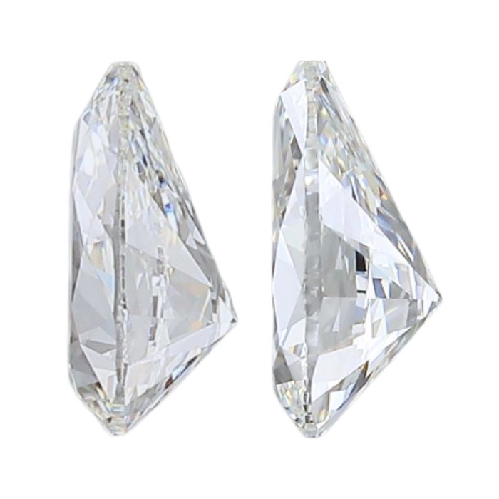 2 pcs Diamant  (Natur)  - 1.40 ct - Pære - G, H - VVS2 - Gemological Institute of America (GIA)