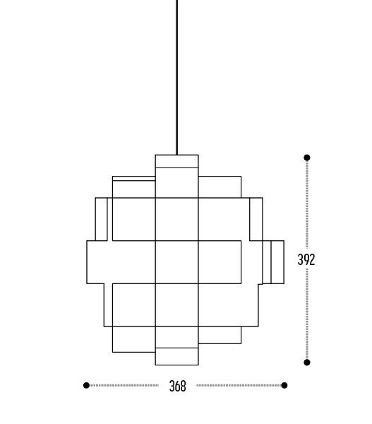 Dark - Chris Jackson - Loftslampe - Metropolis - The Cube NY City Lamp - Plast