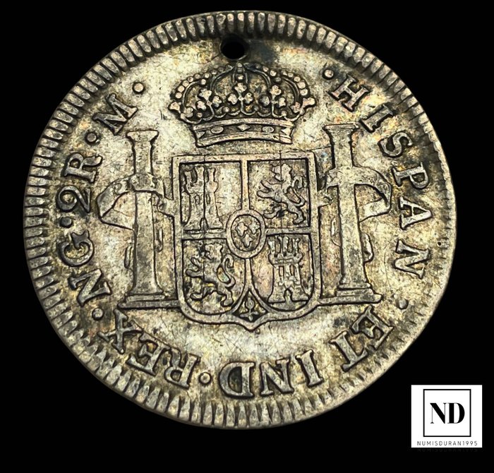 Kongeriget Spanien. Fernando VII (1813-1833). 2 Reales 1817 - Guatemala