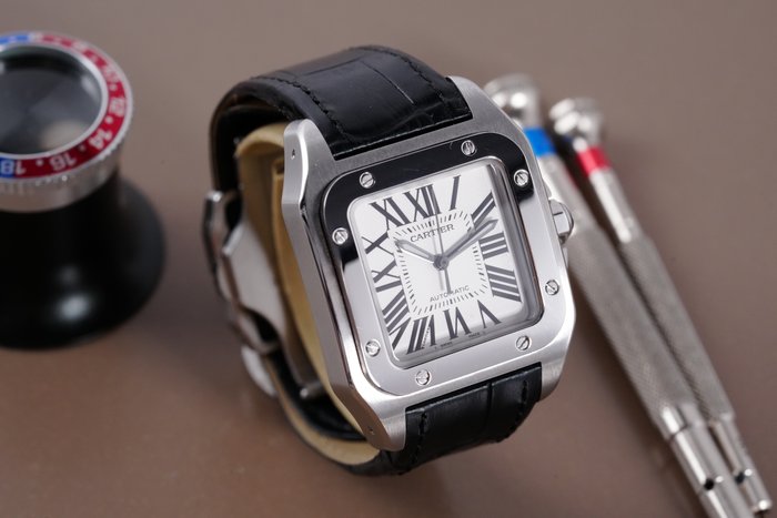 Cartier - Santos 100 Medium - W20106X8 - Mænd - 2011-nu