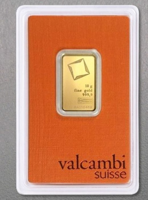 10 gram - Guld 999 - Valcambi, Switzerland - Forseglet