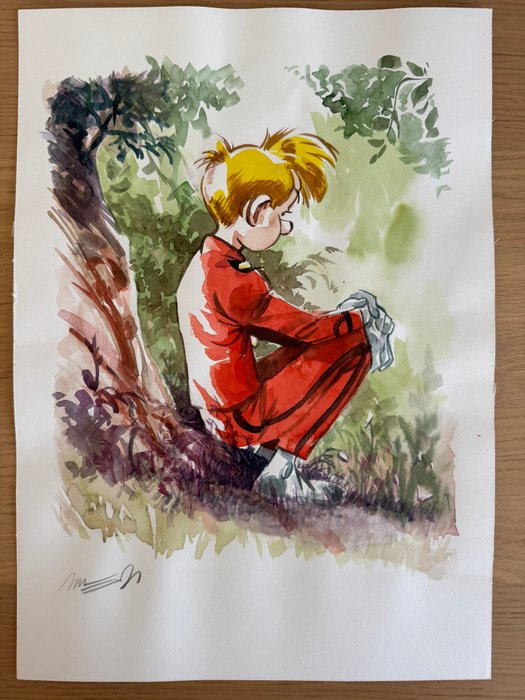 Munuera José Luis - 1 Original colour drawing - Spirou et Fantasio - Spirou nostalgique - 2023