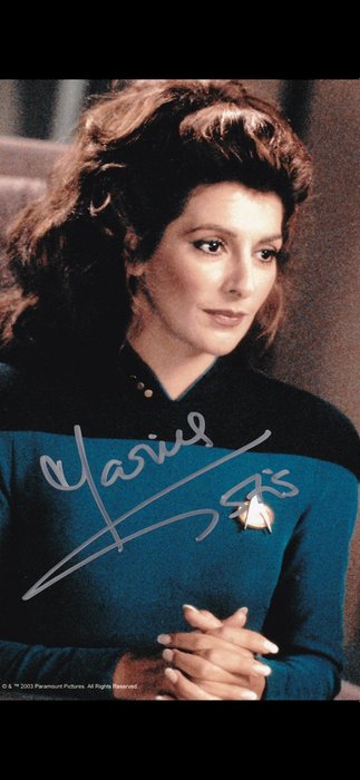 Star Trek - Signed by Marina Sirtis (Counselor Deanna Troi)