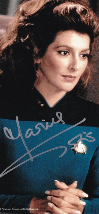 Star Trek - Signed by Marina Sirtis (Counselor Deanna Troi)