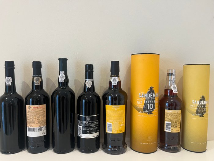 2012 Fonseca Guimaraens, 2012 Taylor’s Vargellas, 1996 Ramos Pinto LBV, Ramos Pinto 10yo, Sandeman -  Douro  - 6 Flasker (0,75 L)