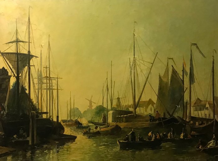 H de Weert ( Naar Johan Barthold Jongkind (1819-1891) - Havengezicht