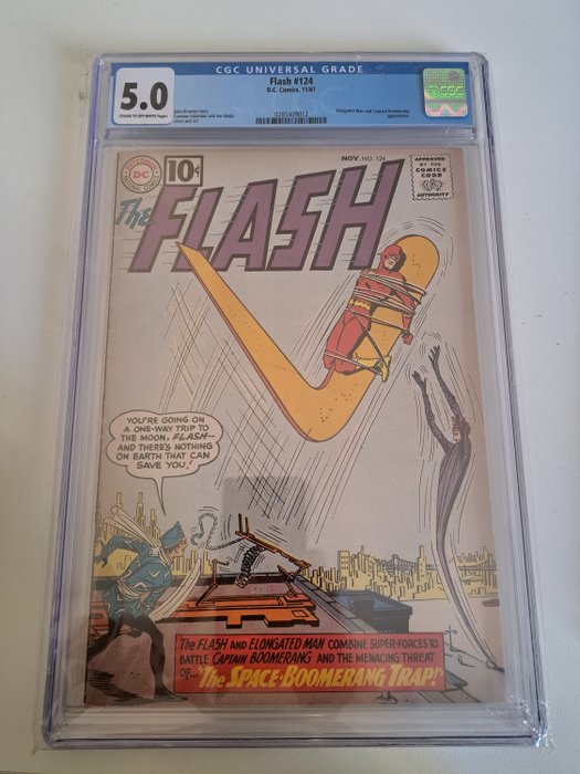 The Flash #124 - 1 Graded comic - Første udgave - 1961 - CGC 5