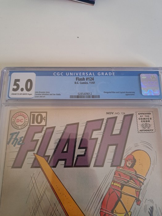 The Flash #124 - 1 Graded comic - Første udgave - 1961 - CGC 5