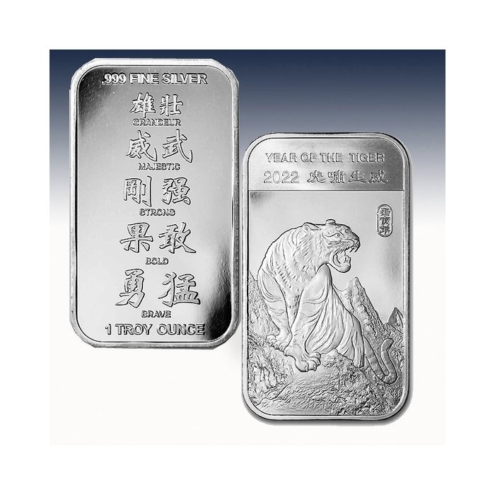 Verden Silver medal 2022 Lunar Series - Year of the Tiger 1 Oz (999)  (Ingen mindstepris)