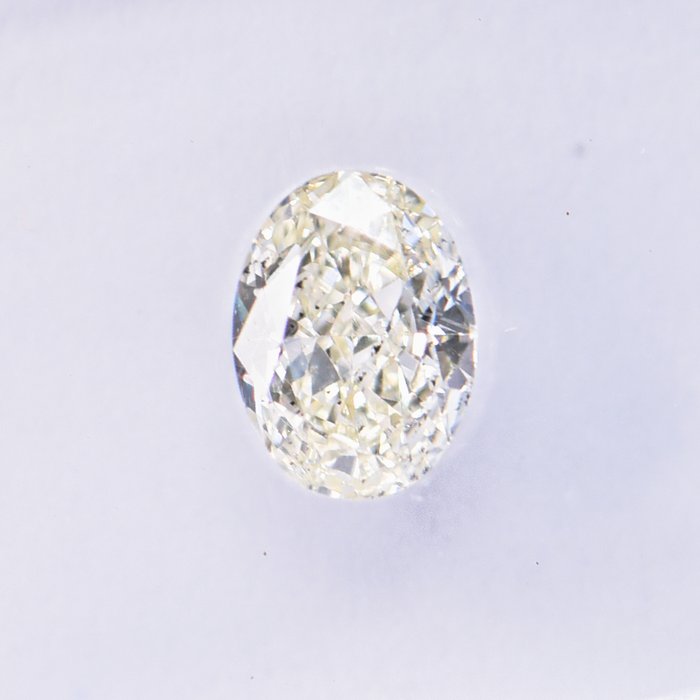 Ingen mindstepris - 1 pcs Diamant  (Naturfarvet)  - 0.50 ct - Oval - Fancy light Gul - SI1 - International Gemological Institute (IGI)