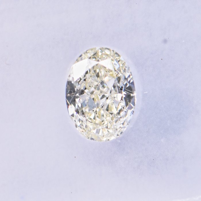 Ingen mindstepris - 1 pcs Diamant  (Naturfarvet)  - 0.50 ct - Oval - Fancy light Gul - SI1 - International Gemological Institute (IGI)