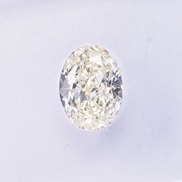 Ingen mindstepris - 1 pcs Diamant  (Naturfarvet)  - 0.50 ct - Oval - Fancy light Gul - SI1 - International Gemological Institute (IGI)