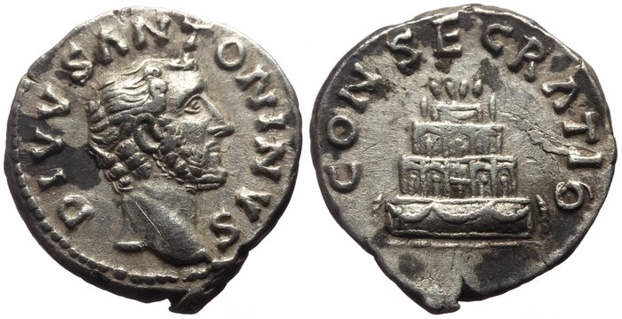 Romerska republiken. Antoninus Pius (138-161.. Denarius