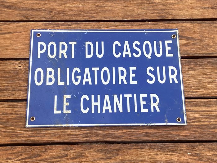 Port Du Casque Obligatoire…… - Plakette - Metal